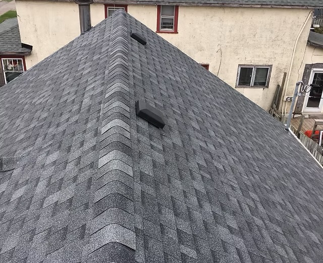 Gray shingle roof completed by Matley Roofing